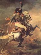 Theodore   Gericault An Officer of the Imperial Horse Guards Charging (mk05) oil painting artist
